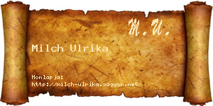 Milch Ulrika névjegykártya